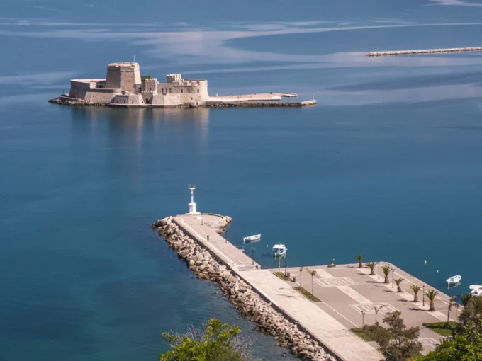 Bourtzi castle in Nafplio, Μπούρτζι κάστρο Ναύπλιο